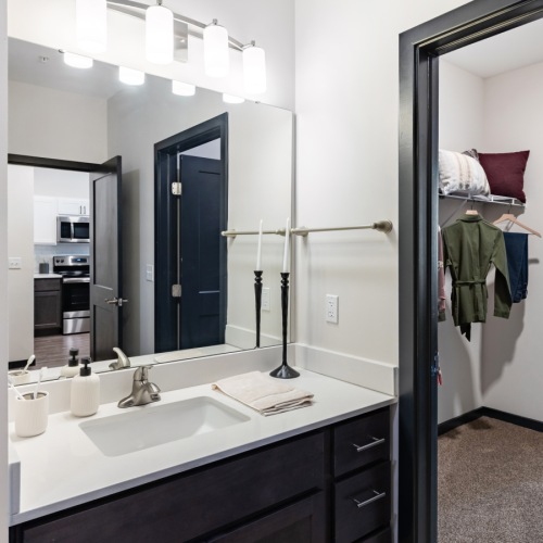 Modern Bathroom with a mirror and sink